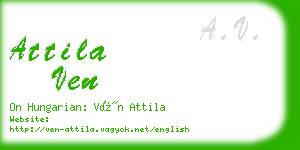 attila ven business card